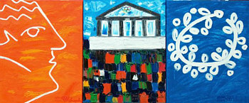The official painting of the Olympic Games Athens 2004 by Michel Vermeulen