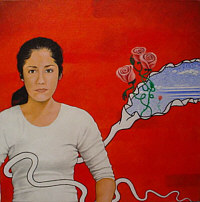 Rosamaria, 2003, Acrylic On Canvas 16 X 16 In.
