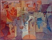 Un pomeriggio con Wagner (An Afternoon with Wagner), oil on canvas, 2000, 50 X 65