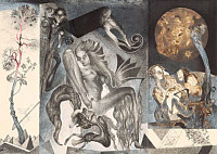 Flowers of Sin - mixed media on paper, 72 x 100 cm