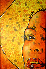 Read my lips (Lee mis labios) Acrylic on canvas - 32x48