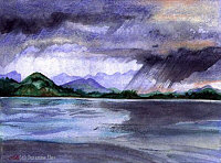 Strait
acrylic on watercolour paper, 2000