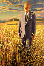 The Rt. Hon. John G. Diefenbaker - 6X4 Acrylic on Canvas