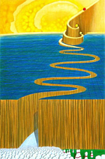Dove? (Where?)
acrylic on paperboard, 103x67cm, 2004