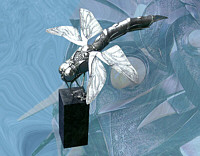 Silver and Marble, 60x40x40 cm.