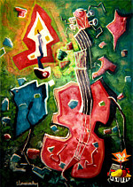 Le violoncelle rose