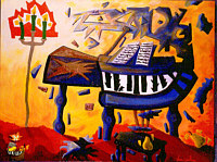 Le piano indien bleu
